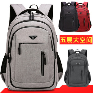 Large Capacity <b>Backpack</b> With Usb Port <b>For</b> <b>Laptop</b> Business Travel Casual School Use Gray - Product Image 5