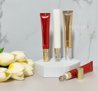Buis Verpakking 15G 20G 25G 30G Aangepaste Metal Stijl Massage Hoofd Cosmetische Buis Huidverzorging Oogcrème massage Buis Met Cap