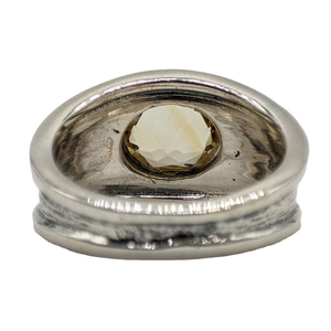 Elegante Anillo de Citrino Hecho a Mano en Plata de Ley 925, Joyería Ajustable con Piedras Preciosas para Mujer, Diseño de Piedra de Cristal Pulido - Product Image 6