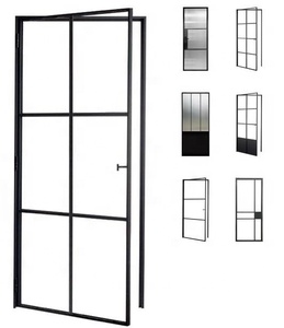 Griglie per finestre design rifinito semplici finestre e porte in ferro con griglia in vetro temperato <span class=keywords><strong>grigio</strong></span> progetta la <span class=keywords><strong>porta</strong></span> a <span class=keywords><strong>battente</strong></span> - Product Image 3