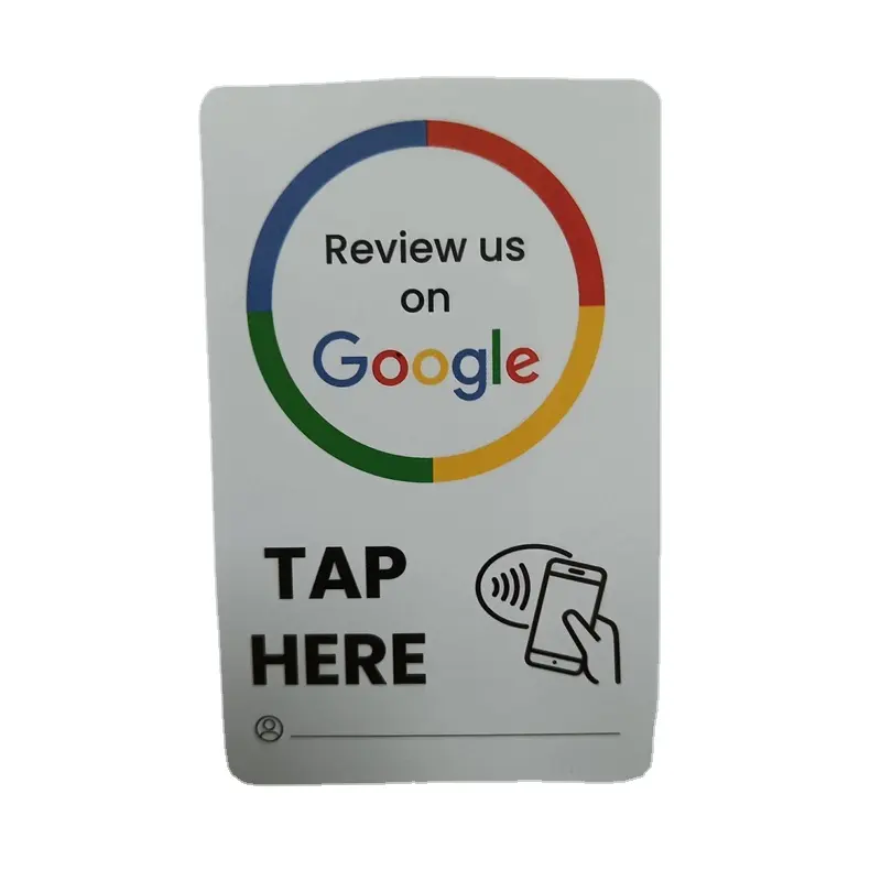 Simple And Quick With Printing PVC NFC Review Card For Google