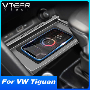 QI <span class=keywords><strong>voiture</strong></span> chargeur sans fil pour <span class=keywords><strong>Volkswagen</strong></span> VW <span class=keywords><strong>Tiguan</strong></span> allspace MK2 2023-2017 <span class=keywords><strong>support</strong></span> de téléphone à Charge rapide accessoires de plaque de charge - Product Image 2