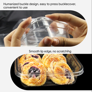 Thực phẩm-lớp trong suốt 4/8/12/16/68oz bánh Hộp bao bì rPet nhựa vỏ sò món tráng miệng <span class=keywords><strong>container</strong></span> - Product Image 3