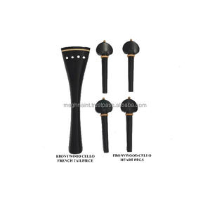 Ensemble de violoncelle en bois d'ébène avec accastillages blancs – Kit de violoncelle durable pour étudiant avec archet, étui et colophane, disponible à la vente - Product Image 2