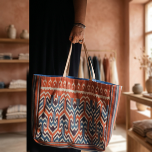 Sac fourre-tout en toile de coton noir brodé, motif floral céleste doré, style bohème, pliable, en rotin, grande capacité, sac de voyage - Product Image 2