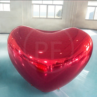 Coeur gonflable Disco fête d'anniversaire mariage événement décoration grande boule gonflable brillante noël sauter miroir ballon sphère