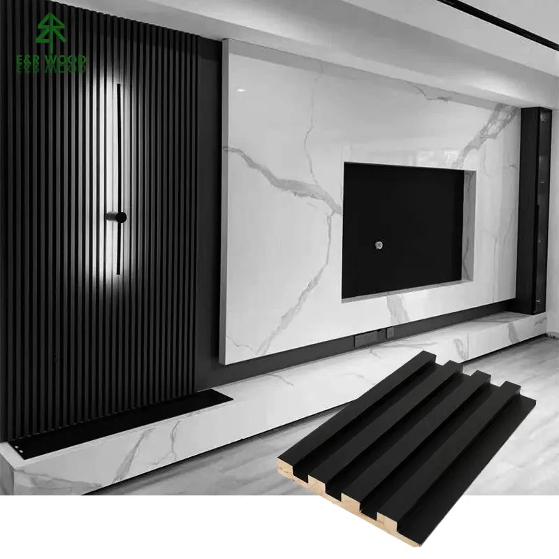 ई और आर लकड़ी निविड़ अंधकार 3D पीवीसी Cladding घर सजावट दीवार पैनल पाइन ठोस लकड़ी की दीवार बोर्ड के लिए होटल