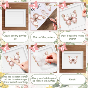 Pegatinas Adhesivas con Diseño de Mariposas y Flores, Resistentes al Agua, Impresión UV, Ecológicas, para Decoración del Hogar, Oficina, Papel, Madera, Manualidades, Estilo 2026 - Product Image 3