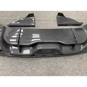 Séparateur de diffuseur de pare-chocs arrière en Fiber de carbone de Style normal pour porsche <span class=keywords><strong>Cayenne</strong></span> 18-23 <span class=keywords><strong>Suv</strong></span> et coupé - Product Image 3