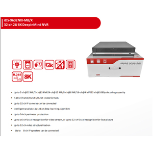 <span class=keywords><strong>Enregistreur</strong></span> vidéo réseau HIK IDS-9632NXI-M8/X IDS-9664NXI-M8/X 32/64 canaux 2U 8K DeepinMind avec reconnaissance faciale et ANPR - Product Image 2