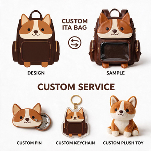 กระเป๋า Ita Bag แบบสั่งทำพิเศษ กระเป๋าเป้สะพายหลัง PU ลายการ์ตูนรูปสัตว์ประหลาด หน้าต่าง PVC ใส โชว์พินได้ กระเป๋าสะพายข้าง กระเป๋าถือ คอลเลคชั่น Itabag - Product Image 2