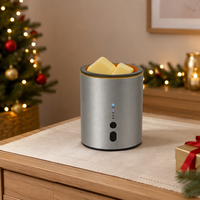 Chauffe-cire électrique USB à intensité variable, base en aluminium de luxe, grand diffuseur de parfum sans flamme pour cire parfumée, aromathérapie
