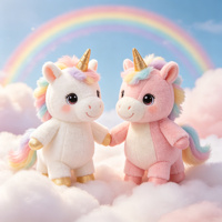 Peluche animale couple à tenir dans les mains, ours, lapin, dinosaure, chat, licorne, pingouin, ensemble de poupées en peluche personnalisées mignonnes