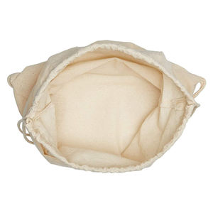 Sac à dos en toile de coton réutilisable et écologique avec cordon de serrage, grande capacité, personnalisable avec logo, idéal pour le shopping et la gym - Product Image 4