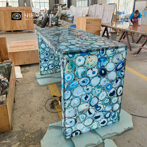 Barra de <span class=keywords><strong>Bar</strong></span> o Isla de Cocina de Ónix Azul Translúcido de Primera Calidad, Elegante, para Hogar o <span class=keywords><strong>Bar</strong></span> Comercial - Product Image 4