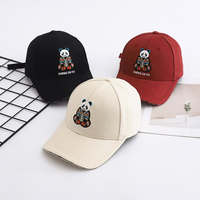 Gorra de Béisbol Unisex de Alta Calidad, 6 Paneles, con Bordado Luminoso de Panda, 100% Algodón, Estilo Deportivo y Urbano, Casual