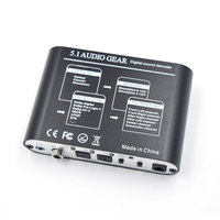 Convertidor Digital Coaxial/Toslink DTS/AC3 a RCA Analógico, Decodificador de Audio 5.1, Reproductor Multimedia USB con USB