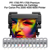 12 couleurs 700ml PFI-1700 PFI 1700 PFI1700 cartouche d'encre Compatible avec puce pour imprimante Canon Pro 2100 4100 6100 2000 4000 6000