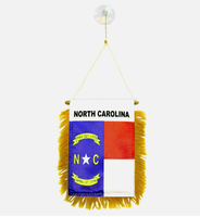 Bendera Gantung Jendela New Mexico, Bendera Mini Mobil, Spanduk Dekorasi Kaca Spion dengan Suction Cup & Spanduk Rumbai Emas