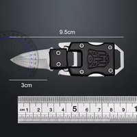 Couteau de cou de survie tactique polyvalent de qualité industrielle avec gaine pour la pêche de poche et le camping d'autodéfense Couteau d'extérieur