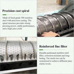 Extractor de Jugos Comercial de 1 KW, Máquina para Hacer Jugos de Zanahoria, Anacardos, Aloe Vera Prensado en Frío - Product Image 5