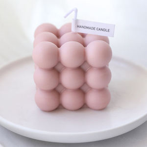 Sang Trọng Nhiều Màu Sắc Phun Món Quà Sáng Tạo Sáp Đậu Nành 3D Rubik Của Nến Thơm Bong Bóng Cube Nến Rubik - Product Image 2