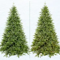 1.8m 6ft Prelit Pvc شجرة كريسماس صناعية مع Led أضواء مخصص 5ft 7ft توافد Pe الصنوبر في الهواء الطلق عيد الميلاد الأبيض الأخضر