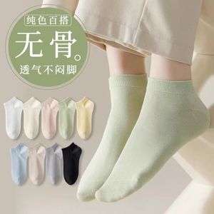 Women's Ankle Socks Cotton Solid Color Seamless Sweat Absorbent Spring Summer Autumn Casual Wear - Product Image 1