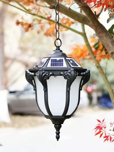 Lustre solaire LED en aluminium pour jardin extérieur, villa, couloir, gazebo, treillis de vigne, entrée de cour, style européen - Product Image 3