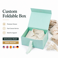 Fabrication sur mesure de boîtes d'emballage de luxe en carton rigide biodégradable et écologique pour vêtements, t-shirts, chaussettes, avec ruban.