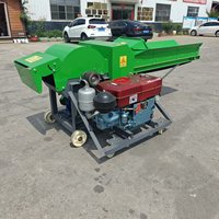 Machine à pétrir à moteur diesel, processeur de balles de paille et de foin haute performance, hacheuse d'ensilage