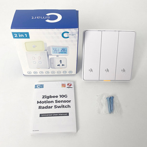 Ledeast MG-KG126 tuya ZigBee Radar cảm biến chuyển động 2 băng đảng chuyển đổi cảm biến không có trung tính Nhà Thông Minh EU tường chuyển đổi ánh sáng cho nhà thông minh - Product Image 4