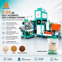 Machine d'emballage de haricots 5kg 10kg 25kg entièrement automatique pour sacs à soufflets en film composite avec pesage, remplissage et thermoscellage