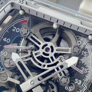 Reloj tourbillon de alta calidad para hombre, reloj mecánico automático con cristal de zafiro esqueletizado en forma de tonneau. - Product Image 3