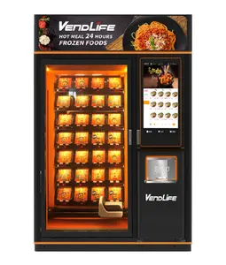 Automatische Smart Eten Automaat Met Betaling Met Magnetron Verwarming Voor Bevroren Voedsel