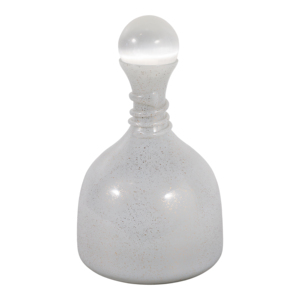 Vaso a Campana in Vetro Moderno con Accenti in Pietra e Topper in Selenite, Decorazione per Casa, Soggiorno, Camera da Letto, Vaso da Tavolo - Product Image 1