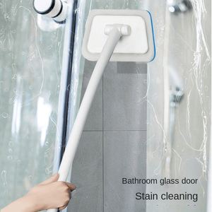 <b>Long</b>-<b>Handle</b> Multifunctional Household Bathroom Cleaning <b>Brush</b> Plastic Wall Window Glass Sponge Replaceable Head for Toilet Use - Product Image 3