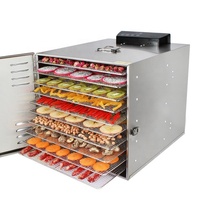 16-Tier Tray Food Dehydrator Met Instelbare Temperatuur Elektrische Roestvrijstalen Voedseldroger Voor Schokkerig En Gedroogd Fruit