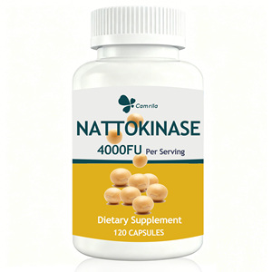 Cápsulas de Nattokinasa GMP OEM 4,000 FU, 120 Unidades, Suplemento Dietético para el Apoyo Cardiovascular y Circulatorio - Product Image 1