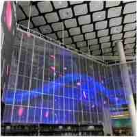 Écran LED souple transparent pour vitrine, adhésif mural intérieur P8 P10 P16 P20, affichage couleur intégrale pour magasin, SDK P4, affichage LED intérieur CN