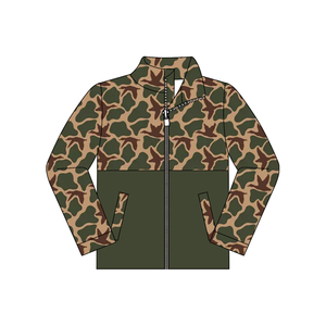 Sweat-shirt personnalisé en coton imprimé camouflage avec poches zippées pour bébés garçons – Vêtements d'automne tendance pour enfants en gros - Product Image 4