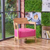 Chaise de table moderne chaise à accoudoirs en bois chaises de salle à manger pour les magasins de thé au lait café dessert