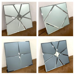 Glass Mosaic Mirror Wall Sticker <strong>Wallpaper</strong> Double-sided Durable Glossy Surface Modern Simple Design Living Room Decoration - Product Image 4