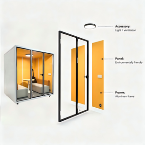 <span class=keywords><strong>Cabinas</strong></span> <span class=keywords><strong>de</strong></span> Oficina Privadas Modernas <span class=keywords><strong>de</strong></span> Aluminio, <span class=keywords><strong>Cabinas</strong></span> Telefónicas Silenciosas, Cabina Acústica Portátil para Oficina, Cabina <span class=keywords><strong>de</strong></span> Grabación para Sala <span class=keywords><strong>de</strong></span> Estar - Product Image 2