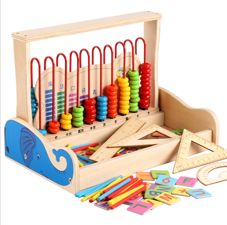 Early Educational Children Wooden Montessori Abacus