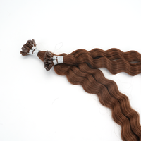 Extensions de cheveux naturels bouclés à pointe K, cheveux indiens bruts non traités, pointes K invisibles, bonne qualité pour le tissage