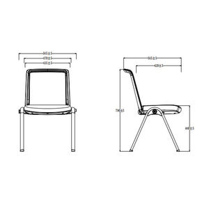 เก้าอี้ตาข่ายพับได้สำหรับห้องประชุมสำนักงานพนักพิงที่สะดวกสบายสำหรับนักเรียนห้องประชุมพับได้ - Product Image 6