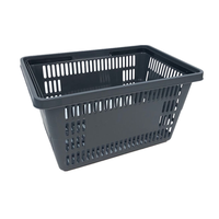 Panier d'épicerie en plastique couleurs personnalisées panier de transport en plastique de supermarché, paniers à main,