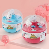 Jouet dinosaure 4 couleurs mélangées, petit jouet en capsule portable, machine à attraper des dinosaures, mini jouets surprise avec boîte d'affichage