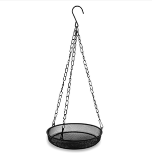 Подвесная кормушка для птиц, металлическая сетчатая кормушка для птиц, уличное садовое украшение для привлечения кормушки для птиц - Product Image 1